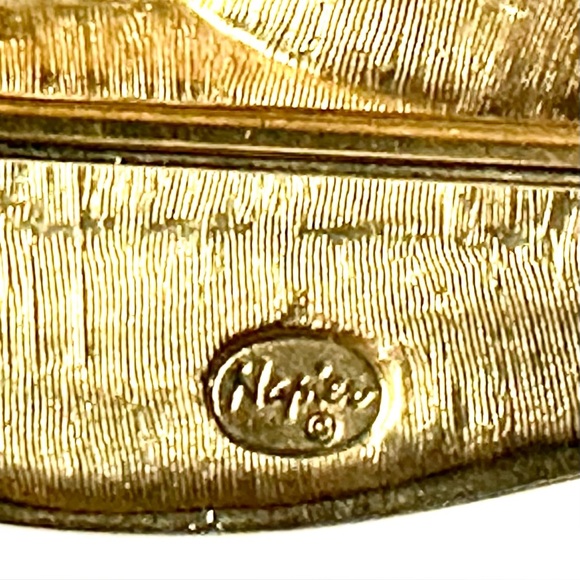 Napier Vintage Gold-Tone and Cream Pearlized Enamel Brooch GUC - Picture 5 of 7